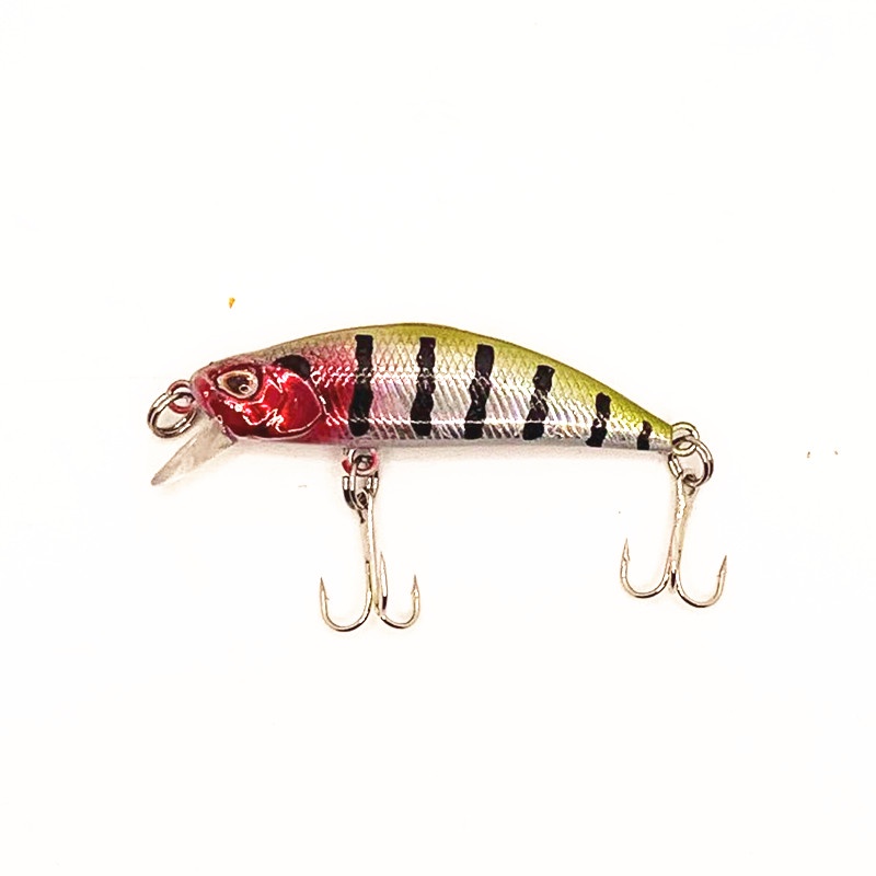 1 Pcs Baru Ikan Kecil Memancing Umpan 5 cm 5g Tenggelam Crankbaits Hooks Ikan Kecil Bass Umpan Engkol Wobbler Ikan Kecil Bass Tackle