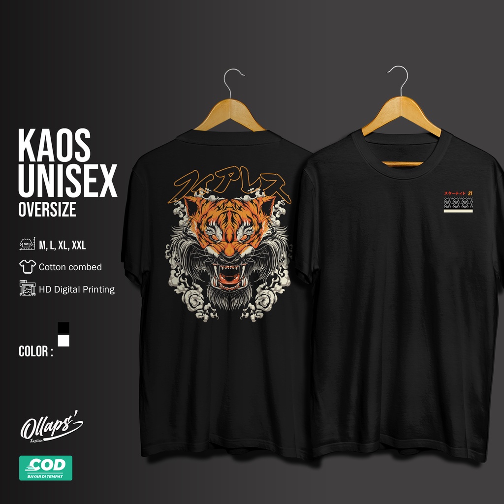 Baju T-Shirt Unisex Kaos "Harimau Tiger"