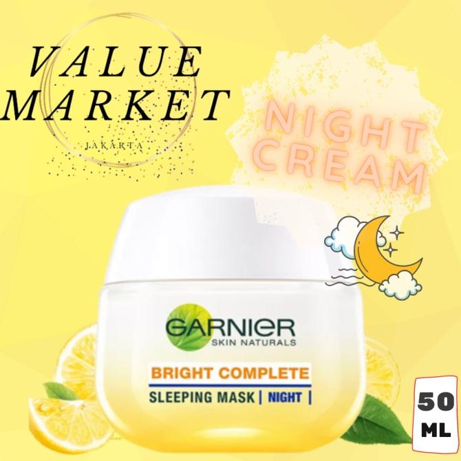 Terbaru GARNIER BRIGHT COMPLETE YUZU NIGHT CREAM - KRIM MALAM (50ML) Murah