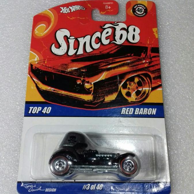 HOT WHEELS RED BARON. SINCE 68 TOP 40 SERIES. WARNA HITAM. FULL BESI.