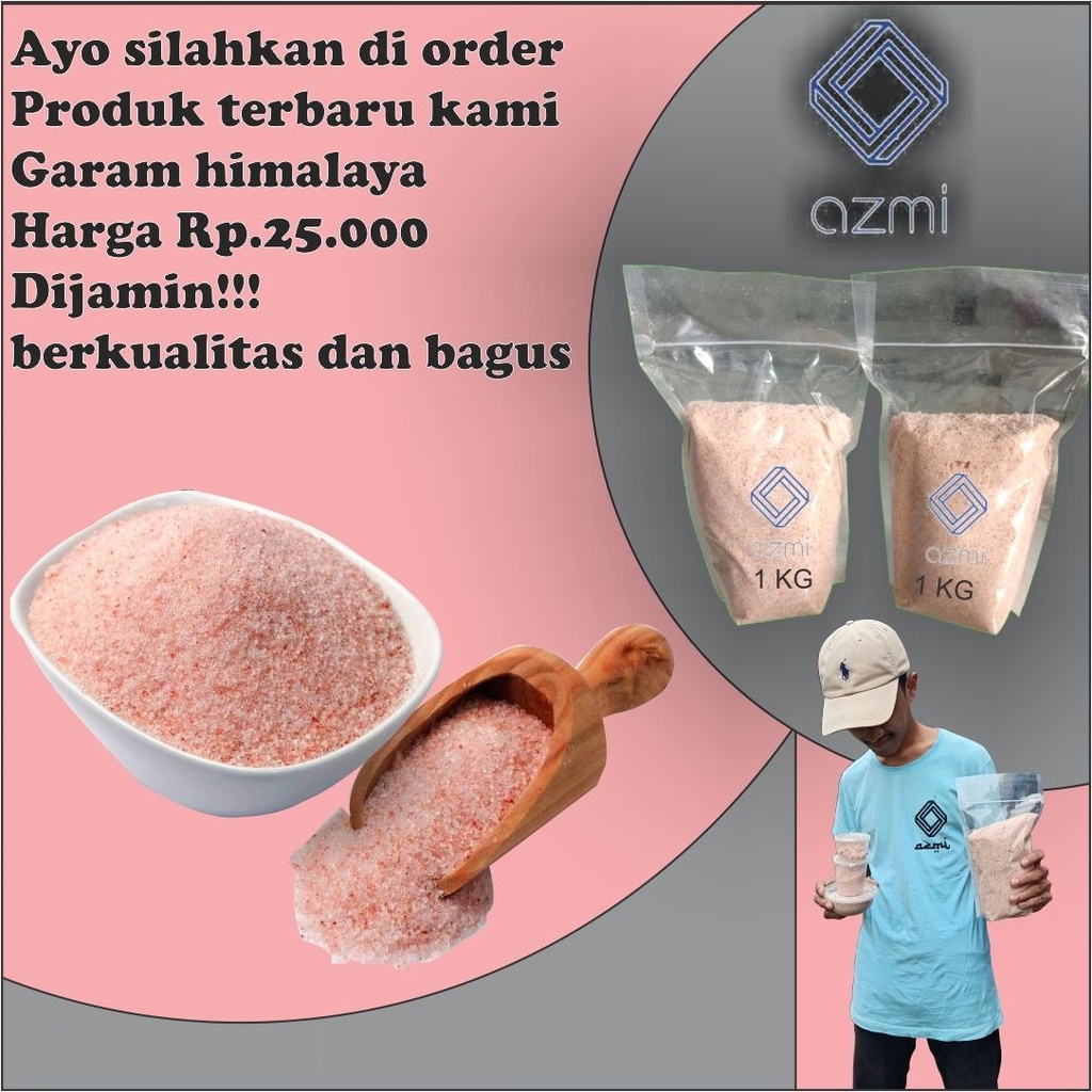 Promo Himalayan Pink Salt murah Garam Natural Himalaya Kemasan Repack 1kg, 1 KG, 1kg
