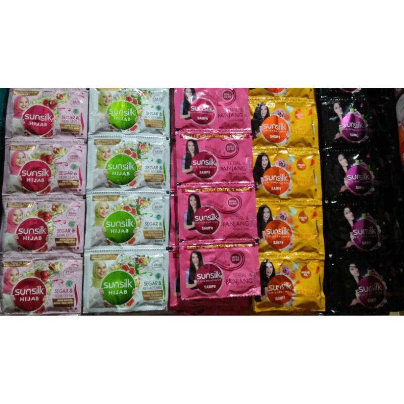 GROSIR Shampo Sunsilk renceng Sachet / sunsilk hijab / Sampo Sunslik black shine / soft & smooth / K