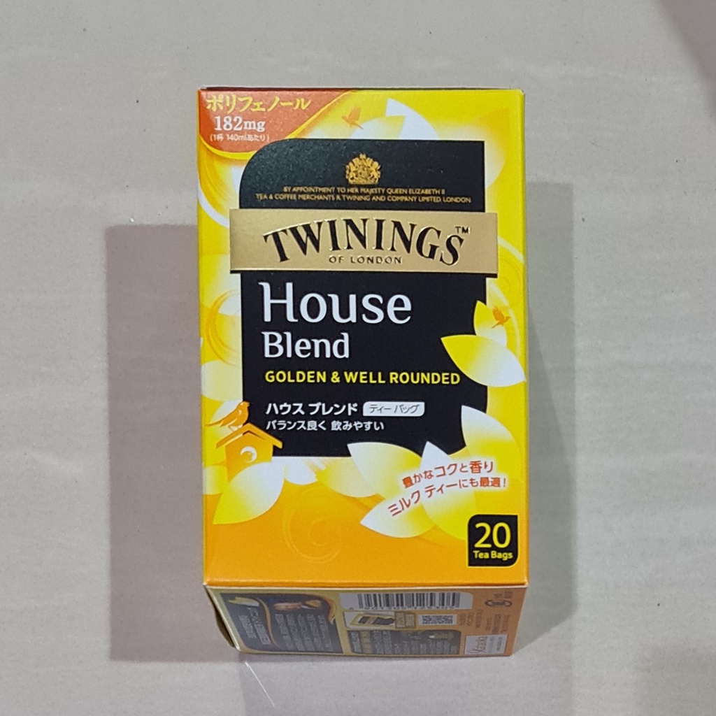 Twinings of London House Blend Tea Golden &amp; Well Rounded 20 x 1.8 Gram