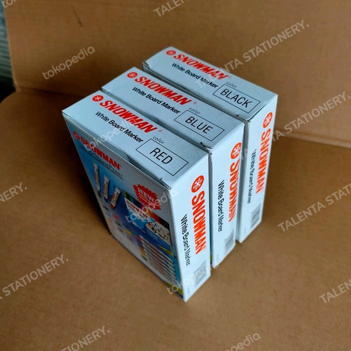 

spidol snowman whiteboard bg satu lusin isi12pcs hitam, biru, merah,