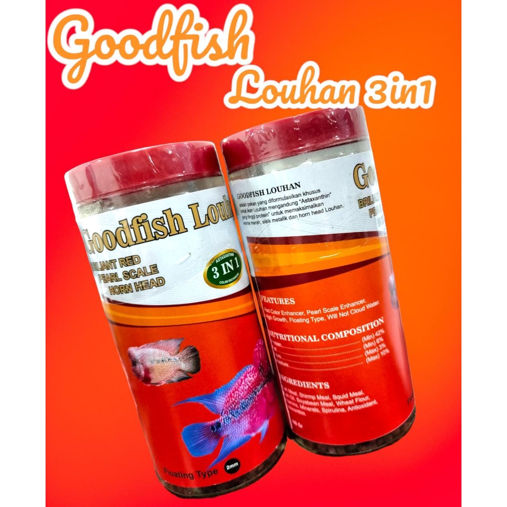 GOODFISH LOUHAN 3IN1 100 GRAM PELET LOHAN SUPER MERAH