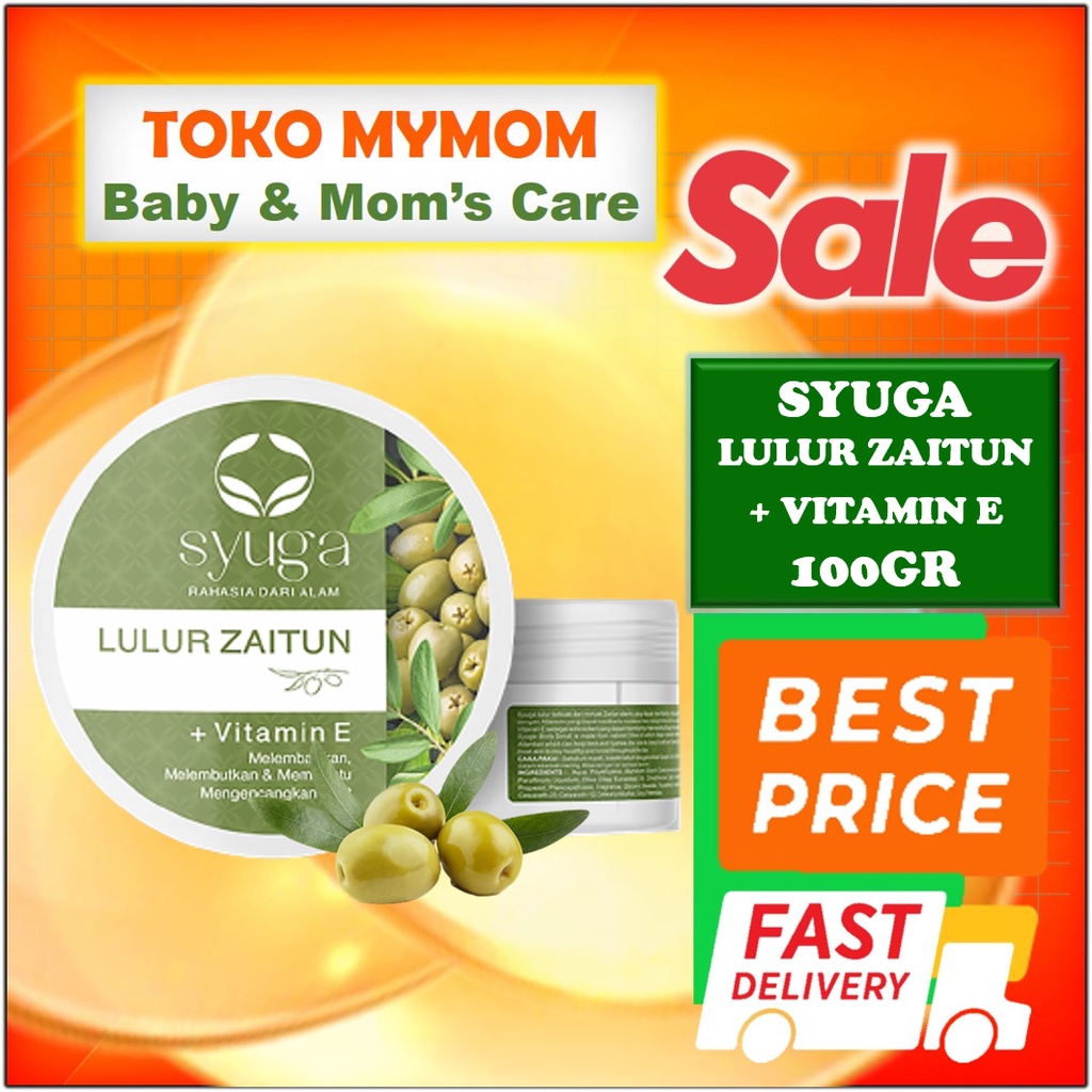 [BPOM] SYUGA Lulur Scrub Zaitun Olive with Vitamin E 100ml / Body Scrub / MYMOM