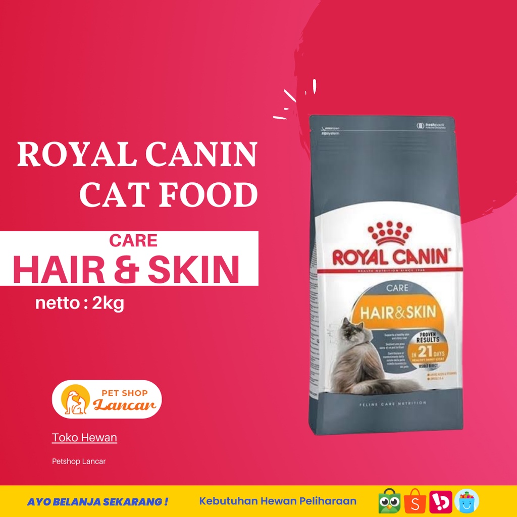 Royal Canin Hair and Skin Care Kucing Dewasa 2kg