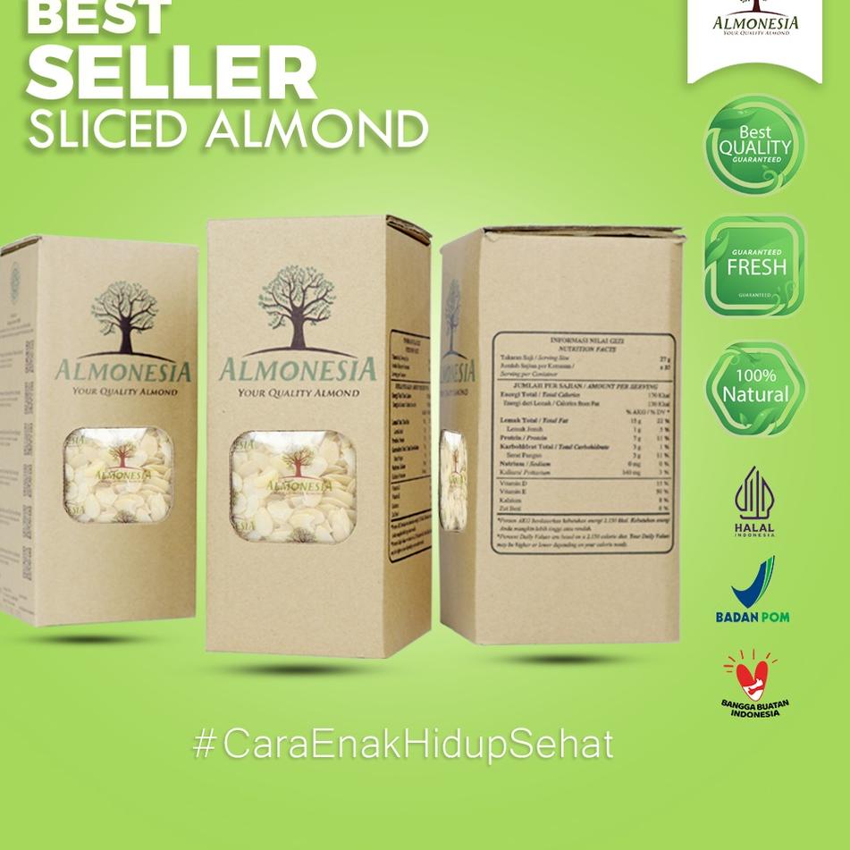 

Elegant Almonesia - Sliced Almond 1Kg (Kemasan 500gr x 2)