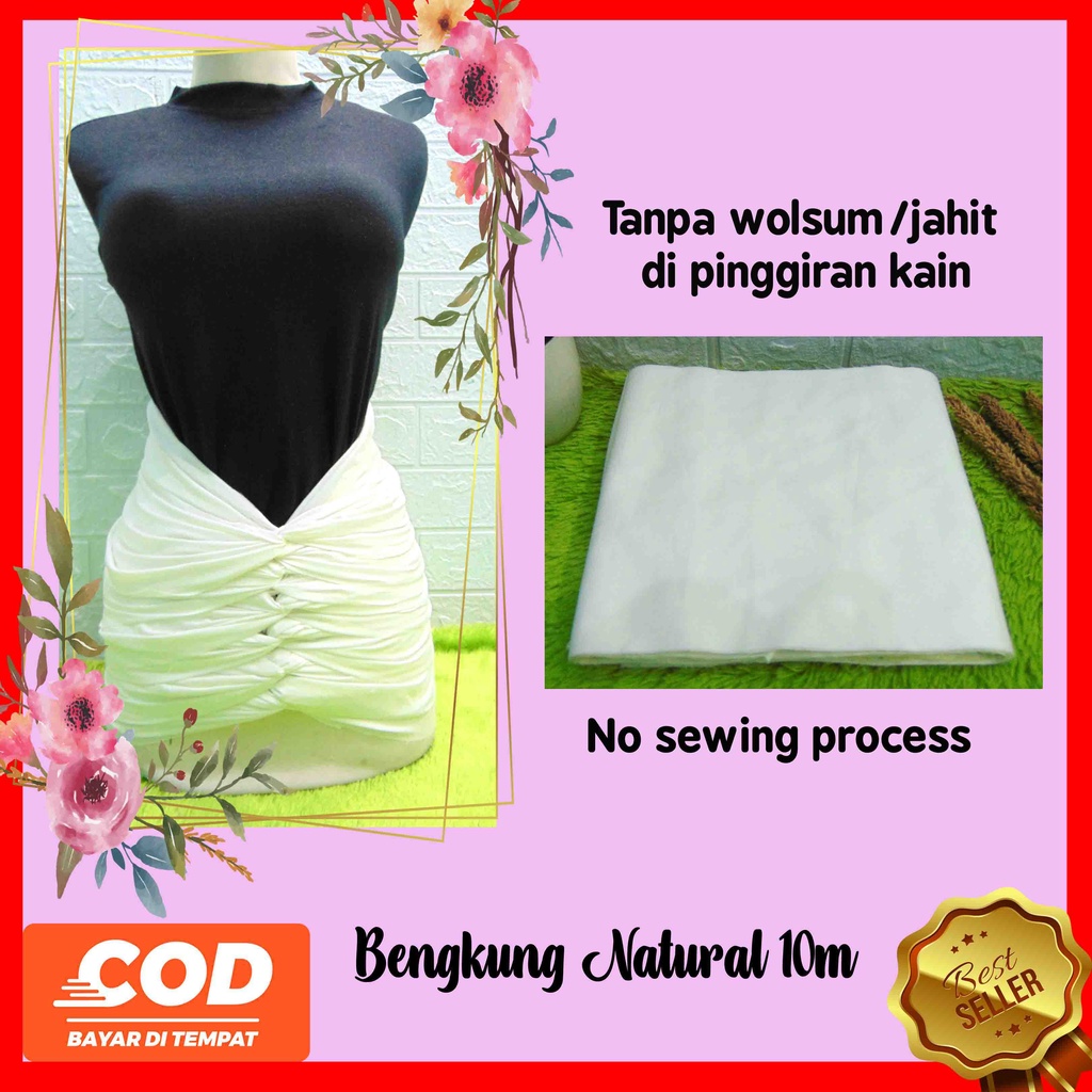 BENGKUNG NATURAL BENGKUNG ANDIEN NO SEWING BELLY BINDING TANPA WOLSUM JAHIT PUTIH POLOS