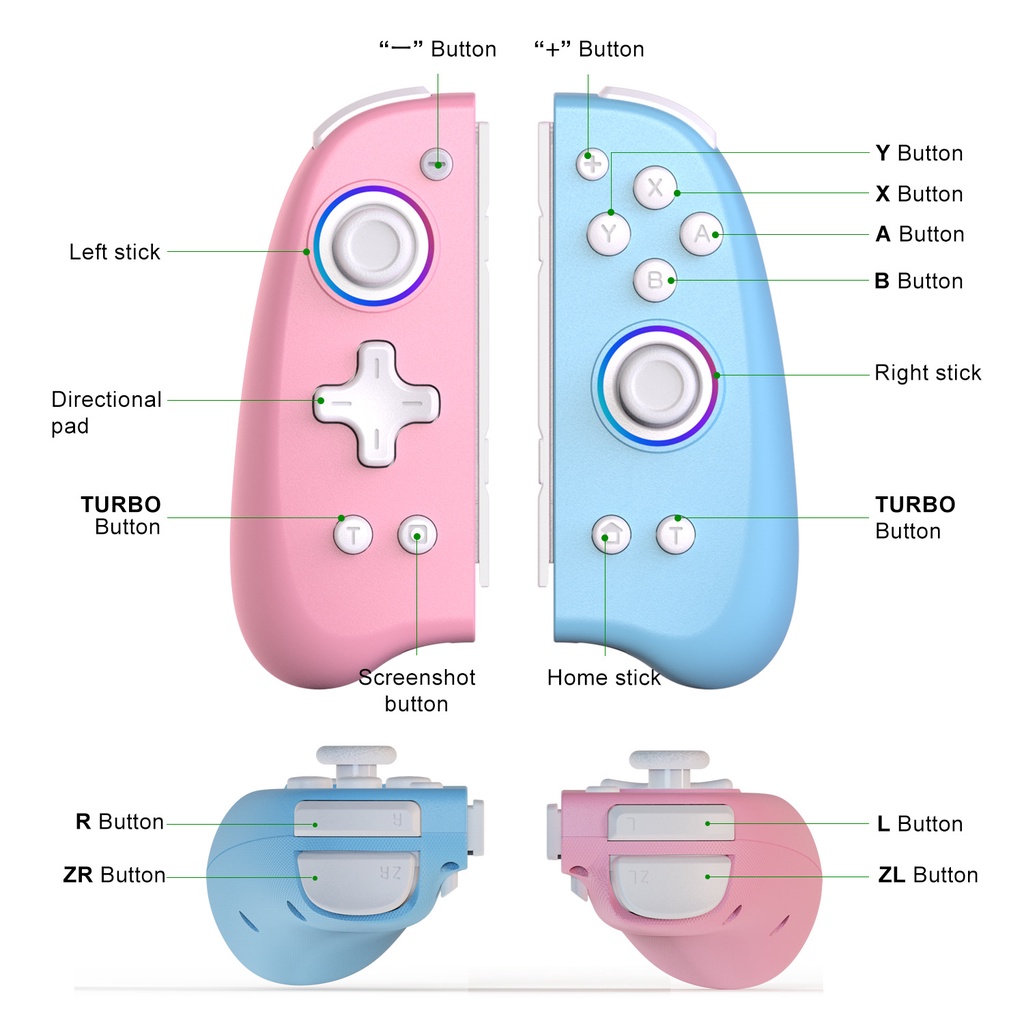 JoyCon JoyPad RGB Nintendo Switch Oled V2 Stik Stick Pro Controller Gamepad YS31 Joy Con