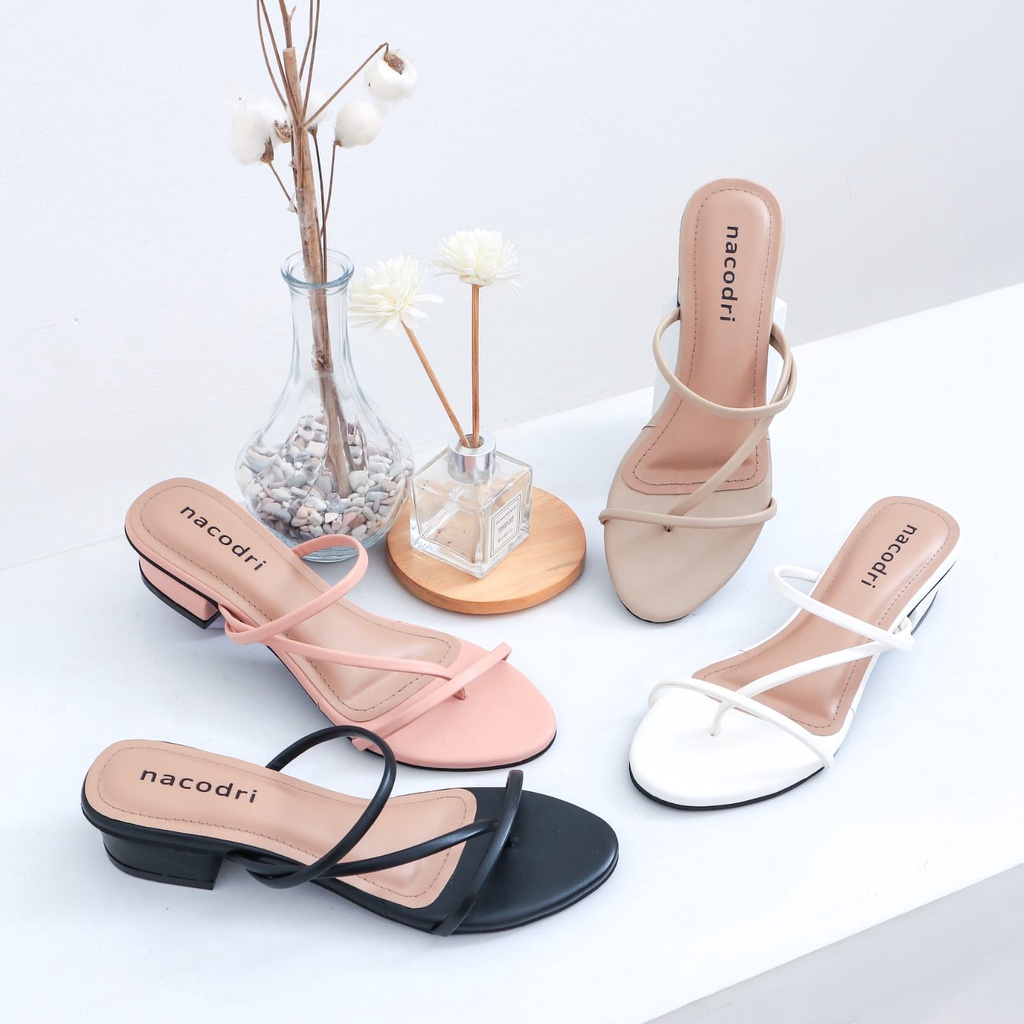 NACODRI - LEONI sandal tali wanita heels 3cm