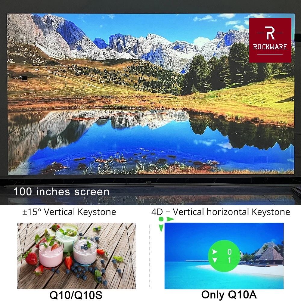 ROCKWARE RW-Q10A Proyektor Q10 ANDROID Projector 1080P 9500 Lumens