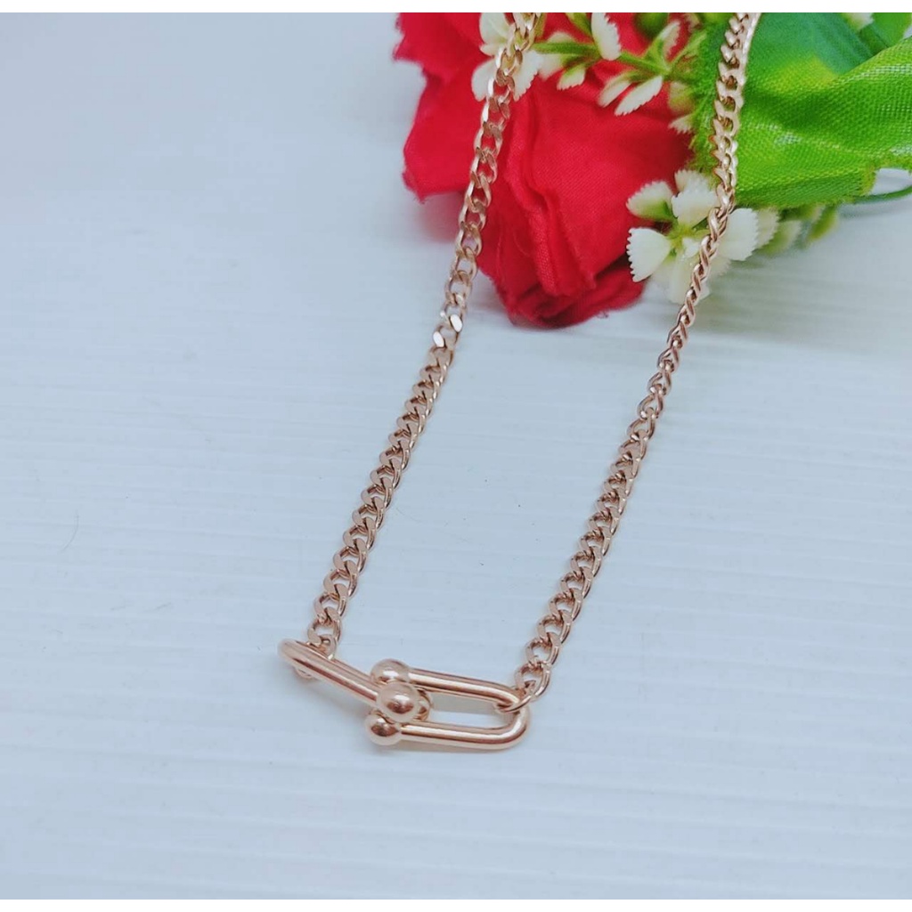 Kalung Titanium Rantai Polos Perhiasan Fashion 3104