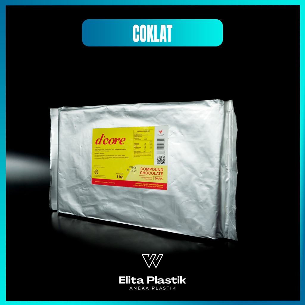 Coklat D'Core 1KG / Dark Compound / Coklat Dcore Dark Murah Pekanbaru