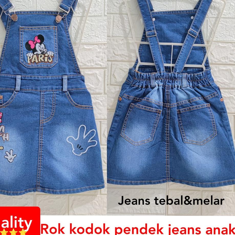 ✻ rkpd/overall/wearpack/rok kodok pendek jeans anak perempuan berkualitas/termurah/kodok jeans 2-9th