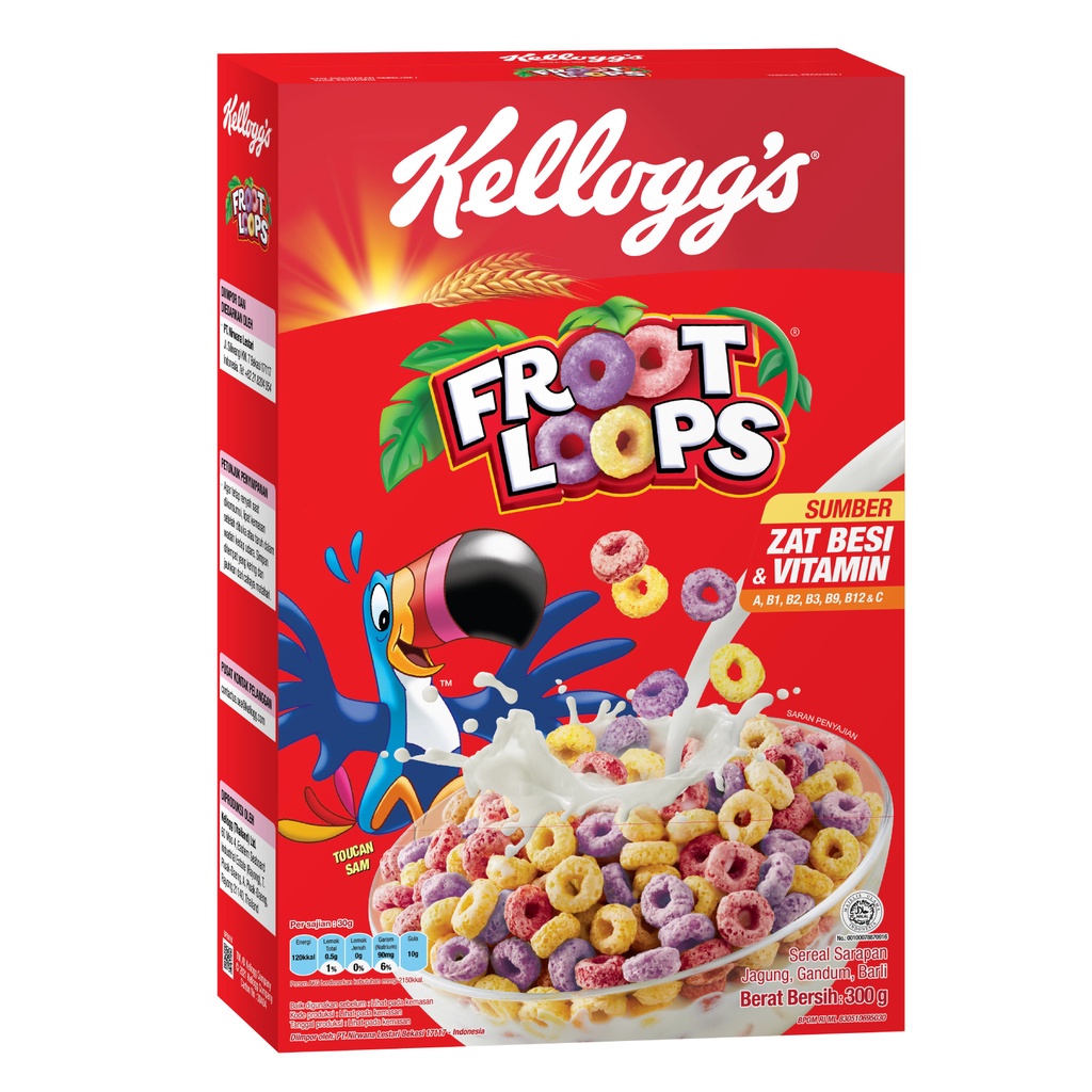 

Kelloggs Froot Loops Sereal Buah 300 Gram