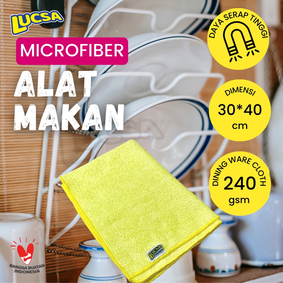 Ktmstore Kain Lap Microfiber Alat Makan 30x40cm Lap Piring Lucsa Mikron LW-260B