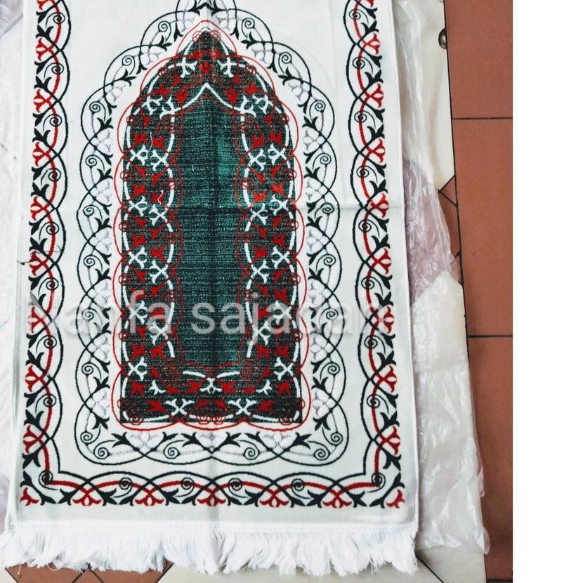 ♗ Sajadah Mahar Pernikahan Sajadah Turki Safatex Lurek Sajadah Turki Putih Kombinasi ➯