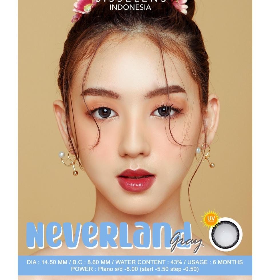 SIAP KIRIM SISSE LENS Softlens NEVERLAND GRAY Normal s/d -500