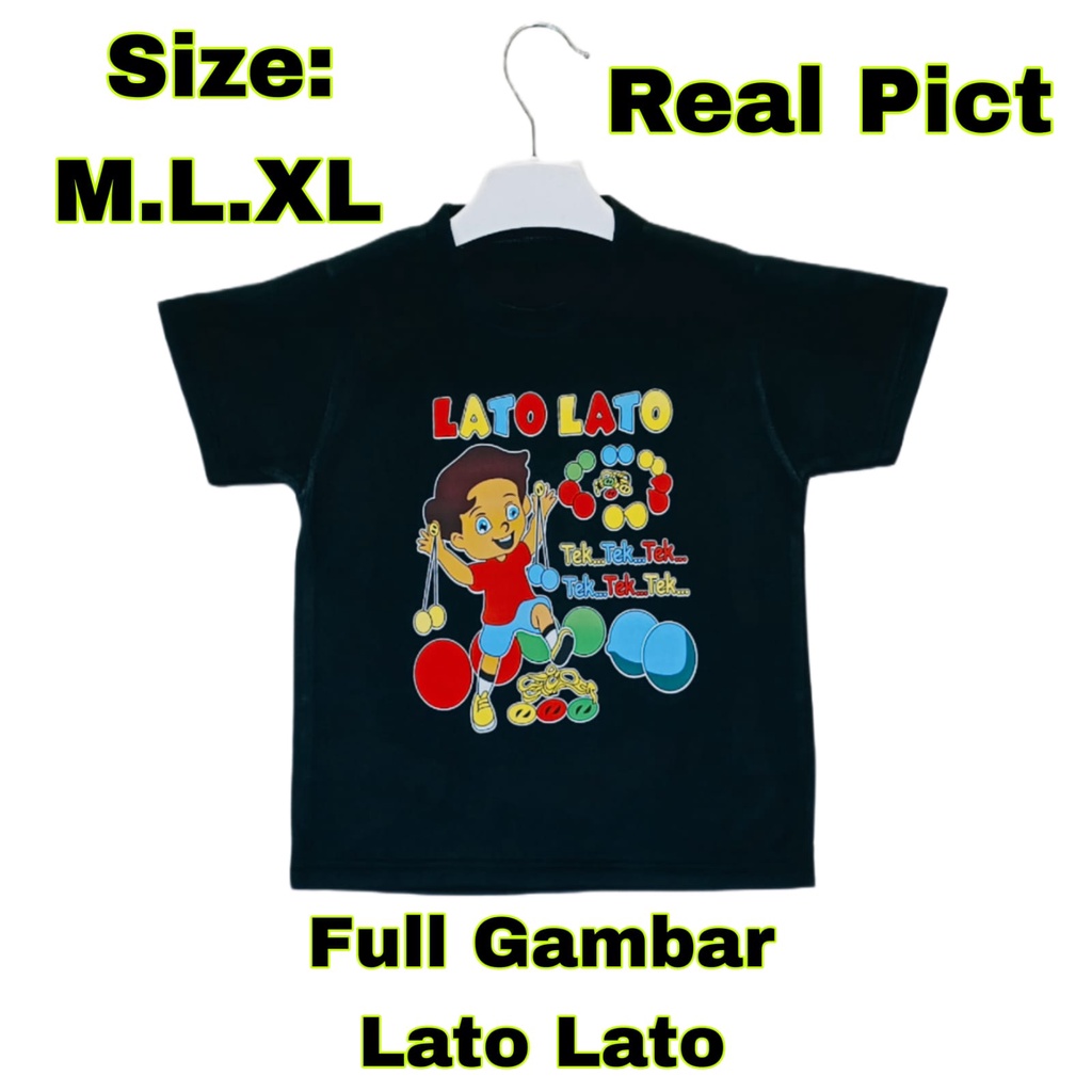 Hzl_outfit Kaos Lato Lato Tek Tek Tek  Anak Laki Laki Dna Perempuan Full Printing