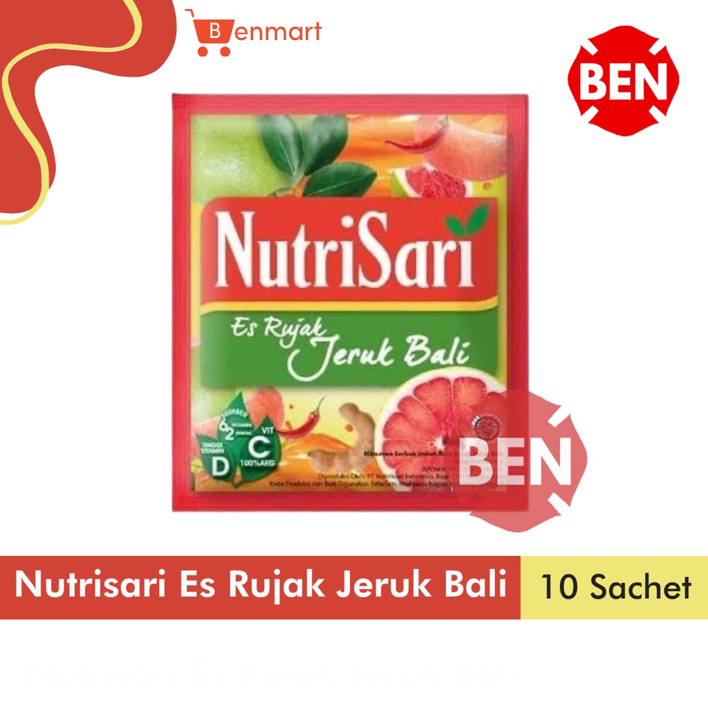 Nutrisari ES RUJAK JERUK BALI 1 Renceng 10 Sachet Nutri Sari Orange
