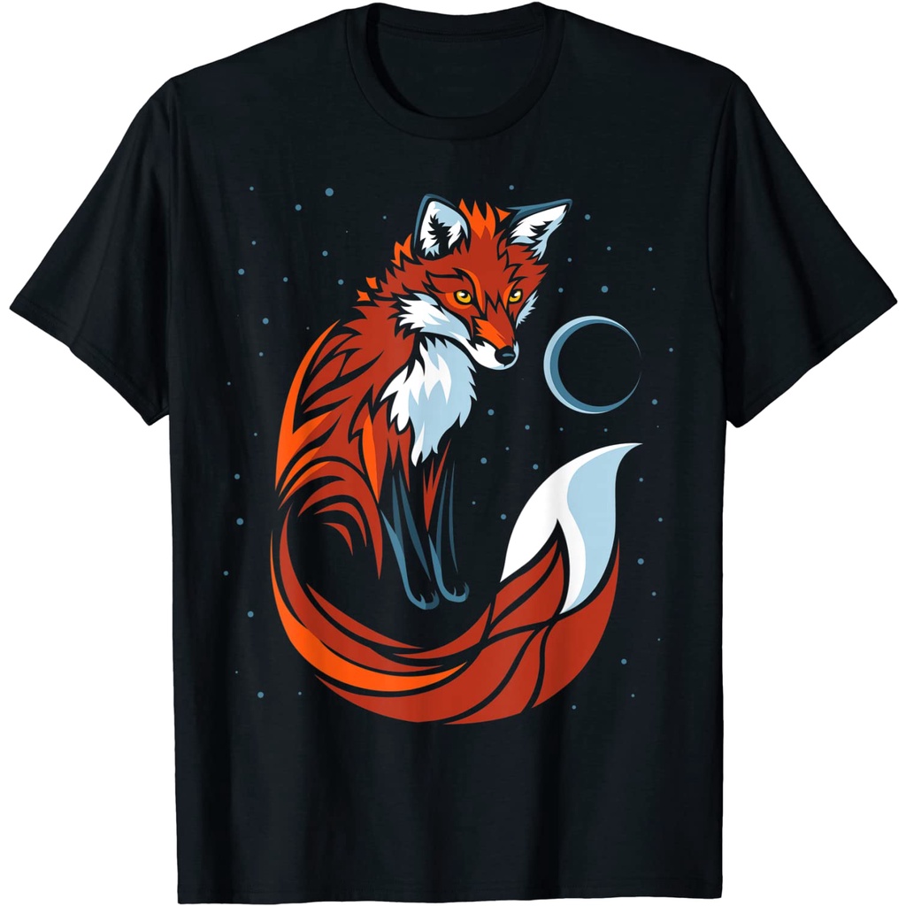 KAOS Tribal tail fox T-shirt graphic design Tshirt
