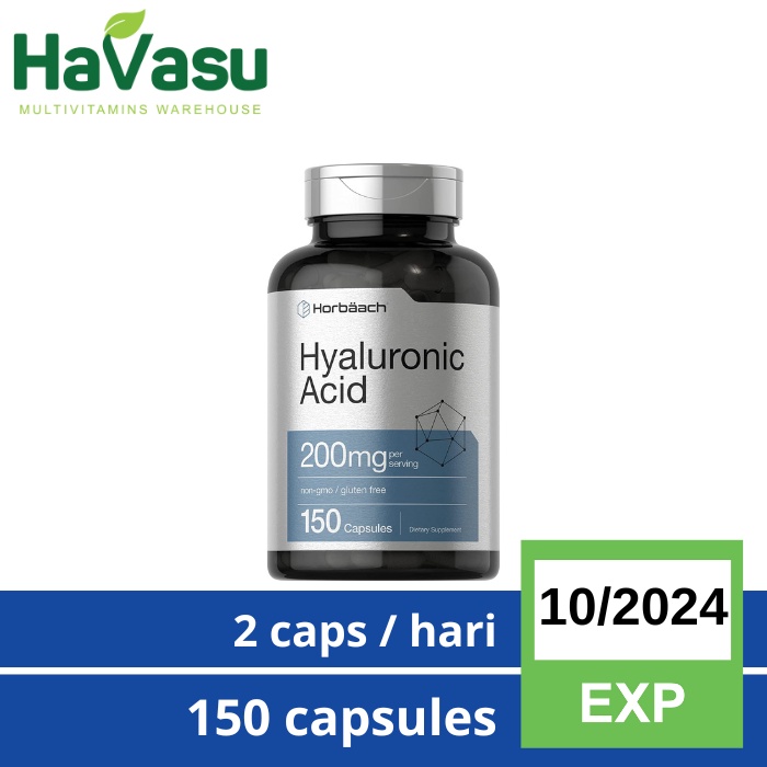 Horbaach Hyaluronic Acid 200 Mg for Hair Skin Dark Spot Joint