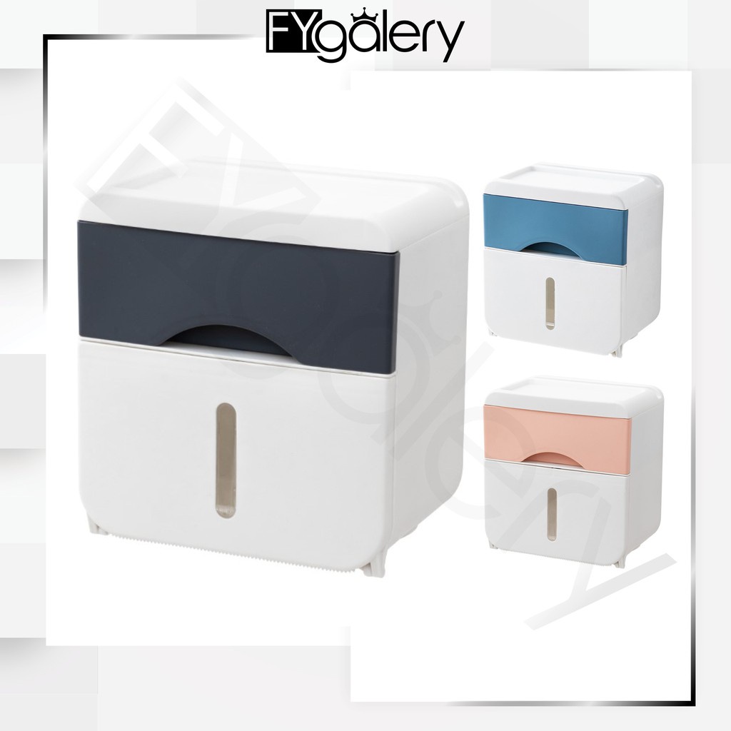 FYGALERY HL0216 Kotak Tisu Tempat Penyimpanan Serbaguna Tissue Box Organizer Holder HP