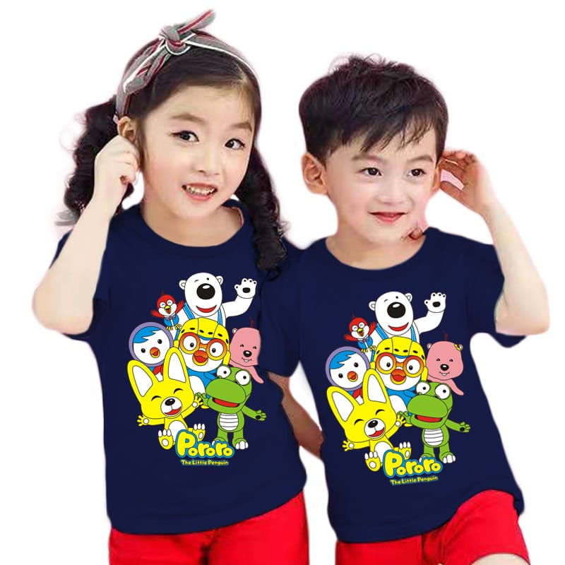 pakaian kaos anak PORORO UNISEX laki/perempuan