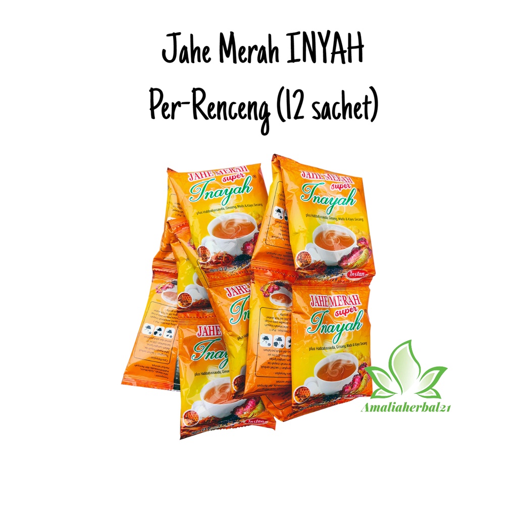 

Jahe Merah Super Inayah Renceng isi 12 sashet | jahe merah inayah | jahe inayah