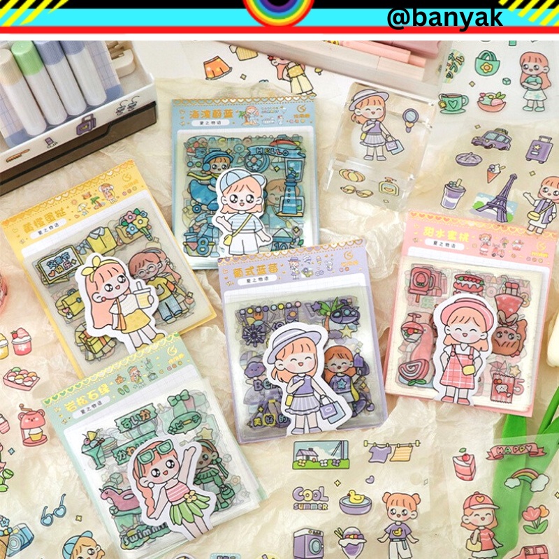 ISI 20 LEMBAR STICKER DECORATIVE PACK STIKER DEKORASI JOURNAL MOMO ANIMAL SERIES LUCU PET TRANSPARANT UNTUK HIAS SCRAPBOOK BUKU DIARY HP DLL @banyak