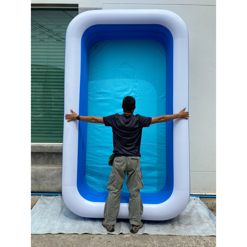 kolam renang anak jumbo 3 meter/3 Rings Thick rubber inflatable swimming pool/Kolam renang karet yang menebal/Keluarga luar ruangan kolam renang tiup besar/Kolam Renang Karet Anak Keluarga Besar Family Pool Jumbo Mandi Bola