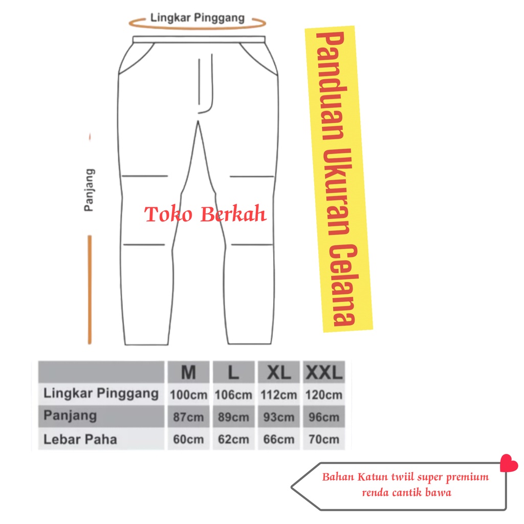 celana haji umroh wanita bahan katun twiil super premium merek Alif 100% original