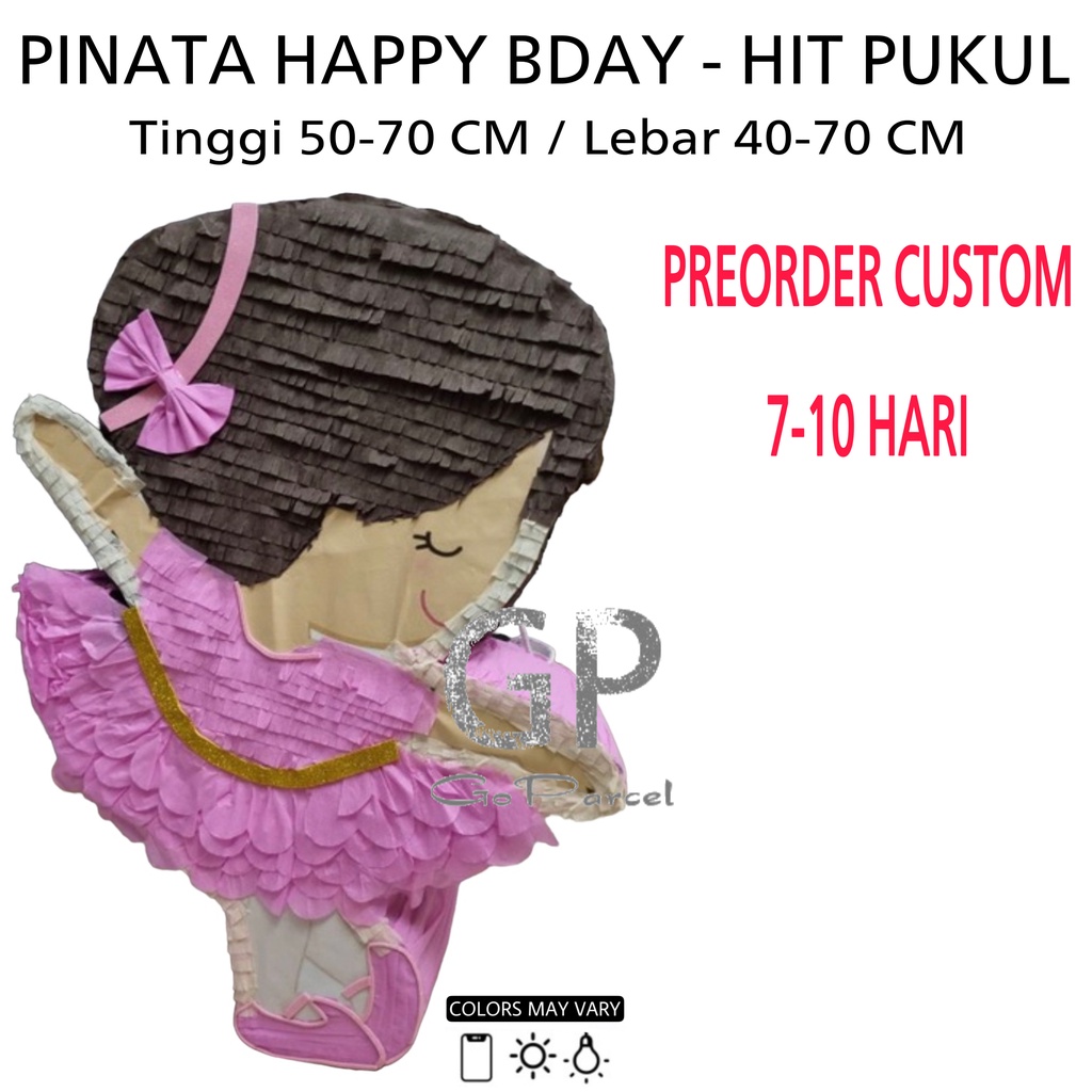 PINATA ULANG TAHUN (MOTIF ANAK PEREMPUAN) PINATA HAPPY BIRTHDAY INSTANT / SAME DAY ONLY