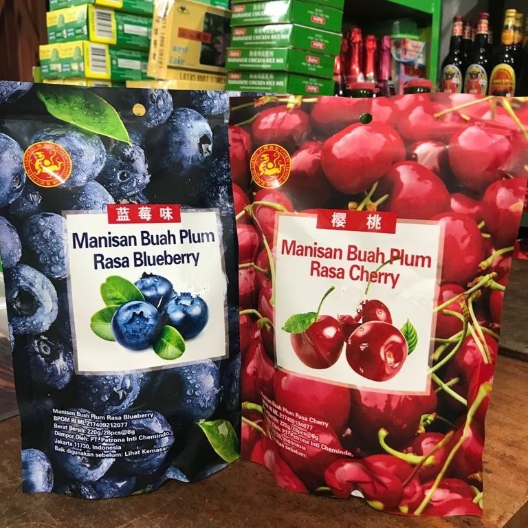 

CHEN LIANG JI MANISAN BUAH PLUM RASA CHERRY /RASA BLUEBERRY 220GR