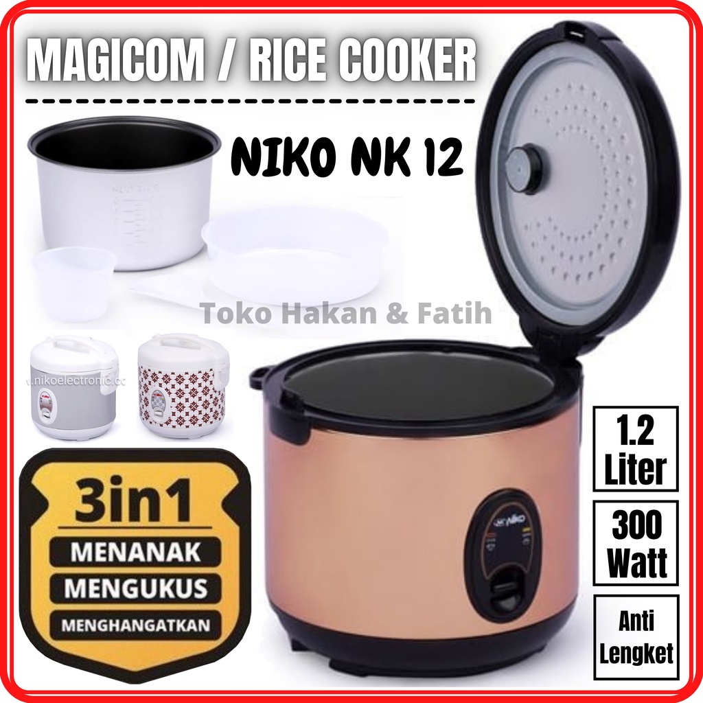 Penanak Nasi / Magicom Niko NK-12 3in1 | Rice Cooker Niko NK 12 Serbaguna | NIKO Rice Cooker 3 Fungs