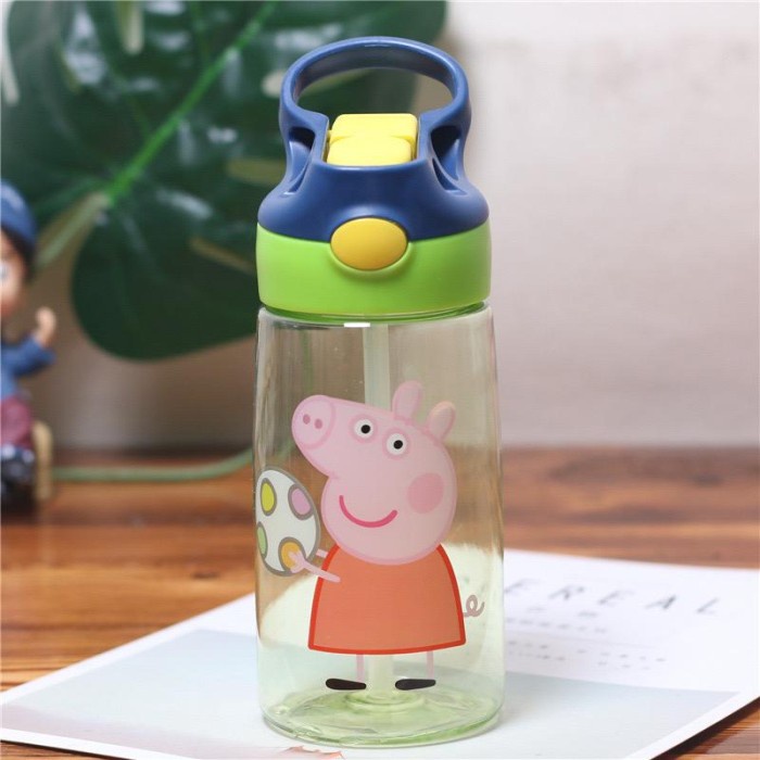 botol minum  Botol Minum Anak Peppa Pig - Hijau Bola(J0C9) Botol Minum Anak Sedotan Gratis Ongkir Be