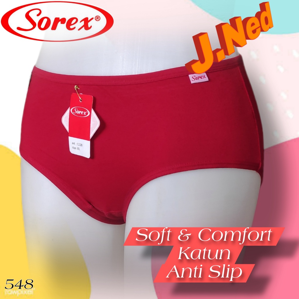 J548T ISI 3 PCS  Celana Dalam Wanita  Sorex 1228 CD Wanita Sorex  Multi Color