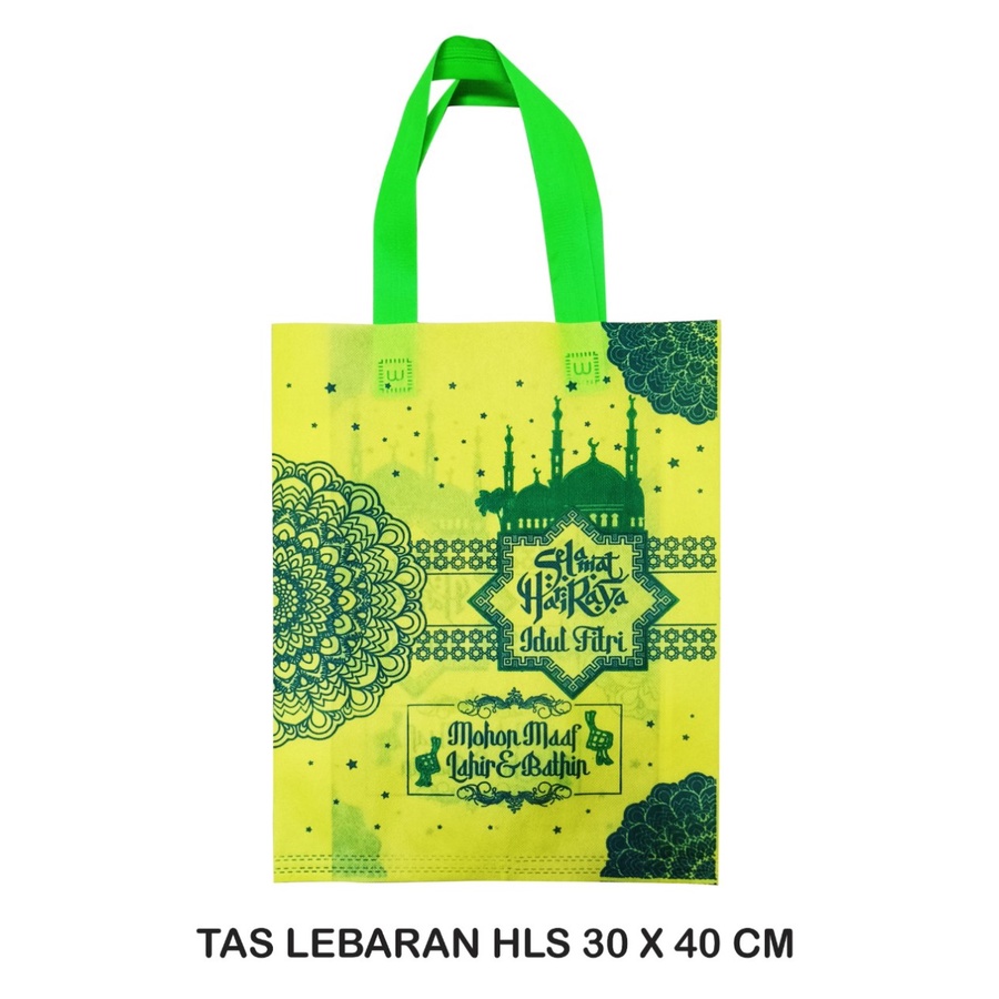 GODIEBAG Tas press 30x40 Idul Fitri lusinan / eceran - Tas parcel lebaran godibag spounbound spon bon spunbond spunbon- tas souvenir lebaran - kantong parcel hari raya - goodie bag idul fitri JUMBO - Tas Hampers lebaran - TAS tenteng lebaran