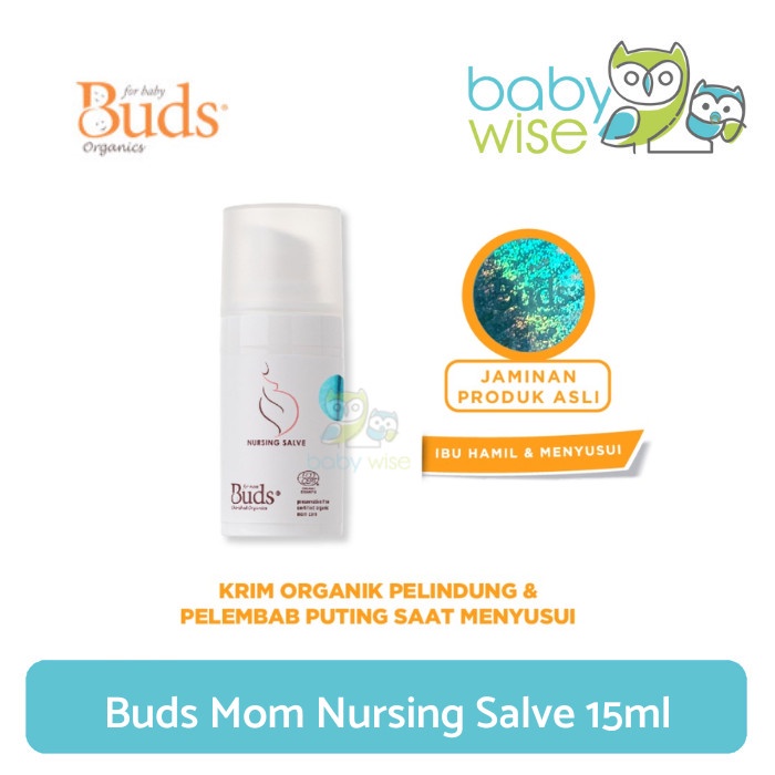 Buds Cherished Organics Mom Nursing Salve 15ml - Lotion atau Krim Stretch Mark Pelindung dan Perawatan Kulit Ibu Hamil