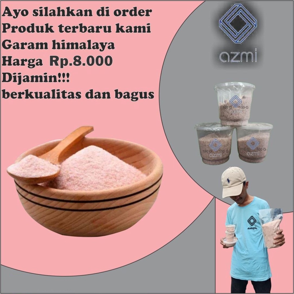 Himalayan Pink Salt Garam Natural Himalaya Kemasan Repack 50Gr 100Gr 200Gr