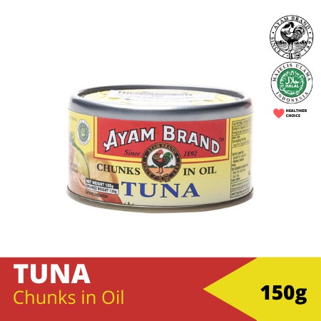 

Ikan Tuna Kaleng Ayam Brand Chunks in Oil 150 gr