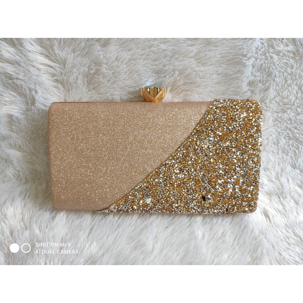 MV_Marvelouz MV709646 Dompet CLUTCH Pesta Wanita Elegant Motif Gliter terbaru 1kg bisa 3 tas supplier tas import JT9646 GT1942 BQ3618