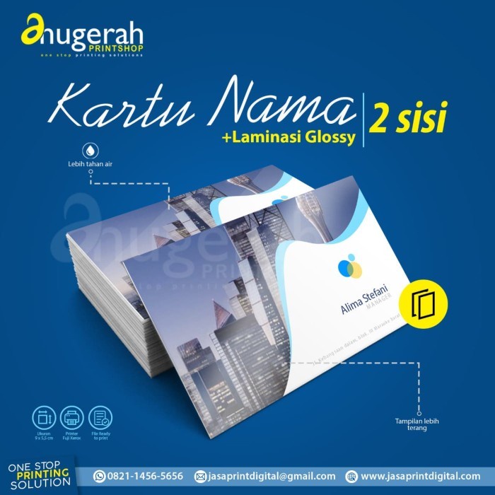 

Cetak Kartu Nama - Namecard Art Carton 310 Gr Cetak 2 Sisi Custom Star Seller