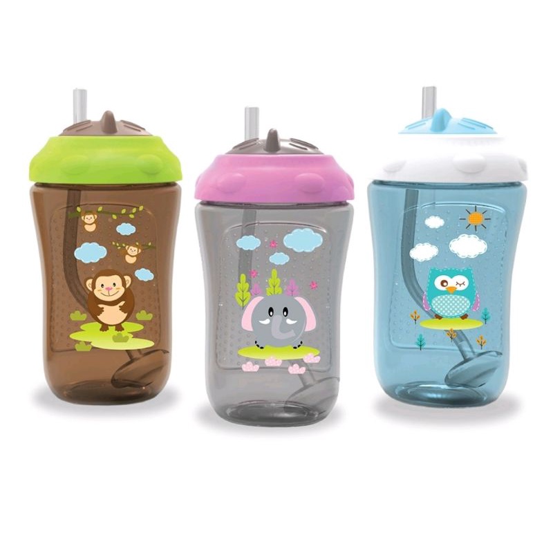 baby safe training cup botol minum sedotan pemberat bayi anak weighted straw JP 019