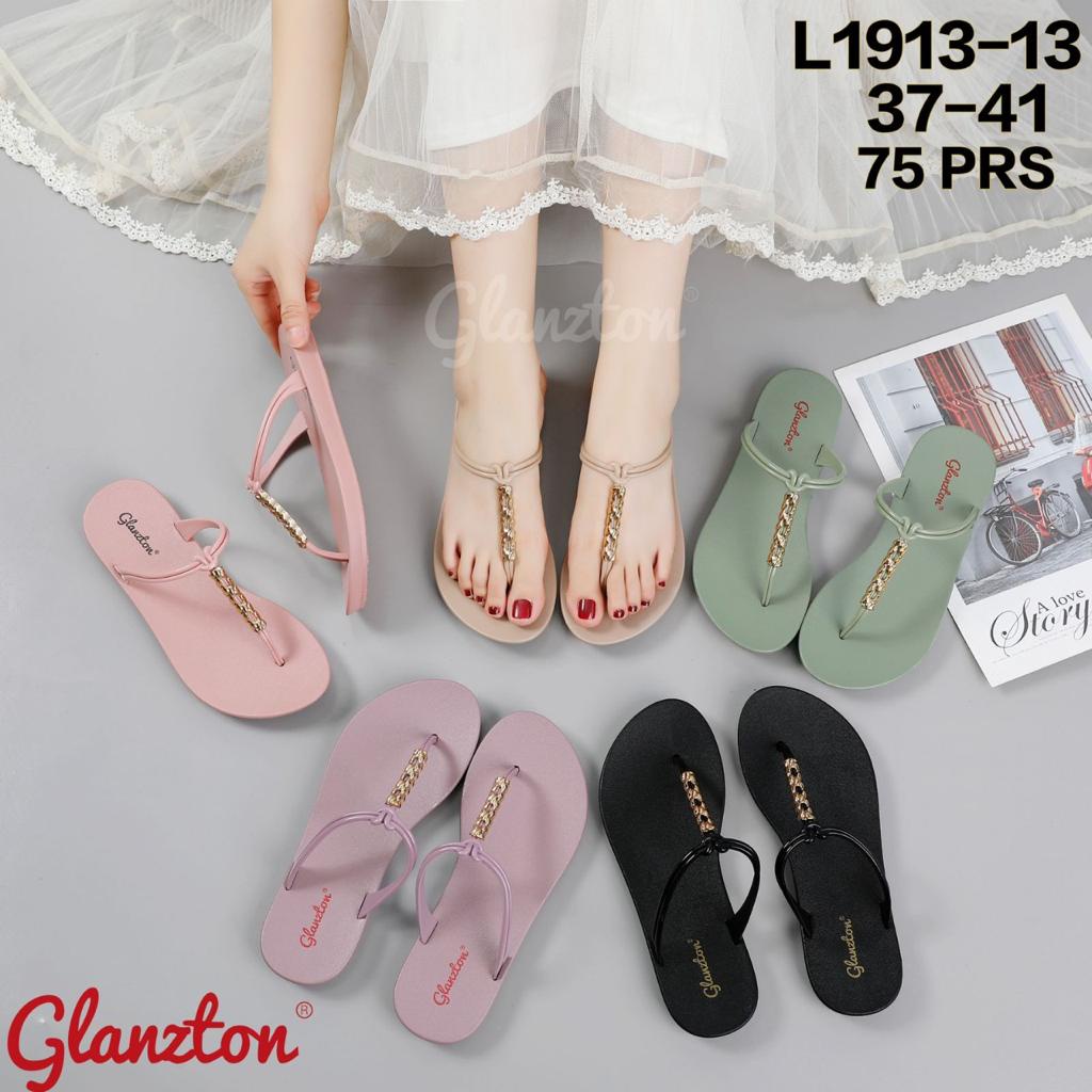Sandal Flat Glanzton Sandal Jelly Jepit Tali Kabel Import