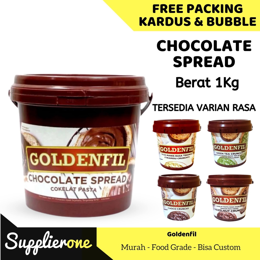

Goldenfil Chocolate Spread / Selai Roti Bakar / Toping Roti / Selai Roti / Selai Coklat / Olesan Roti