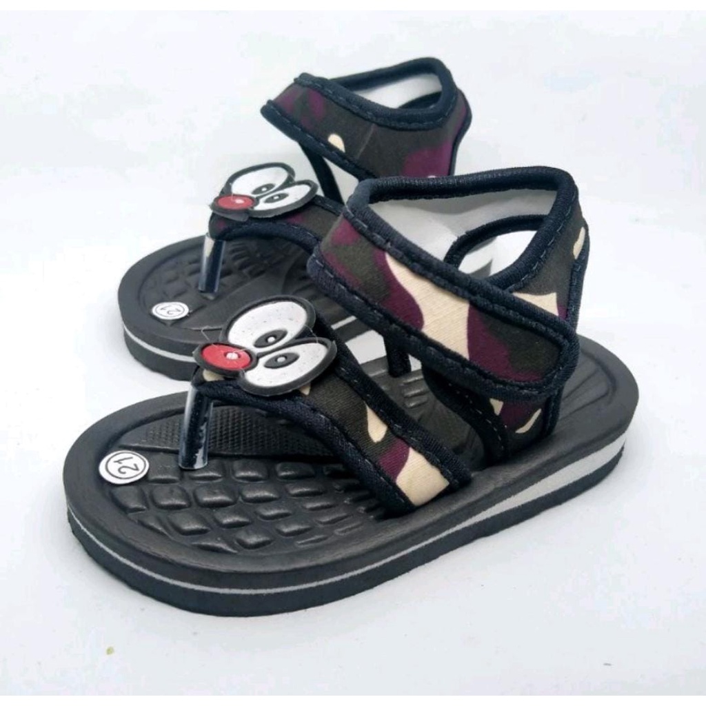 Sandal Gunung Anak Bayi Laki-Laki Motif TNI Terbaru High Qualitty Slippers