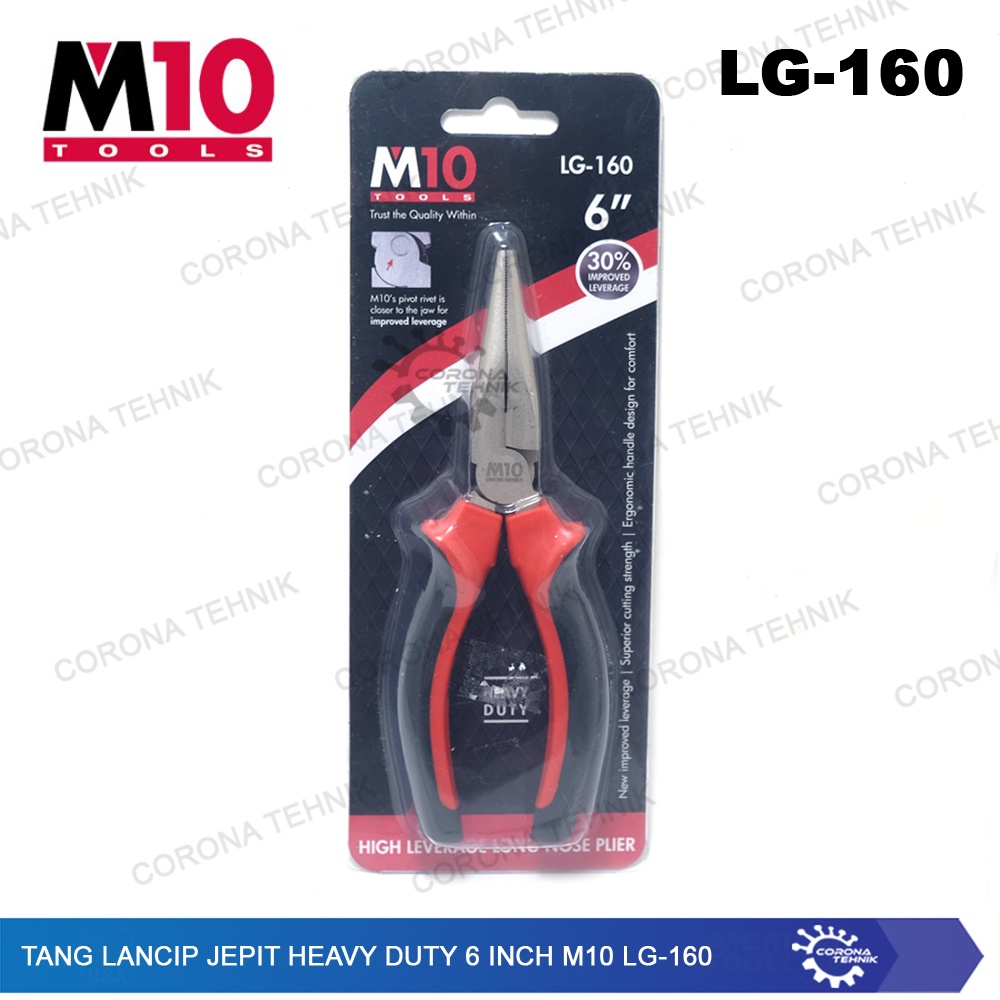 6 Inch M10 LG-160 Tang Lancip Jepit Heavy Duty