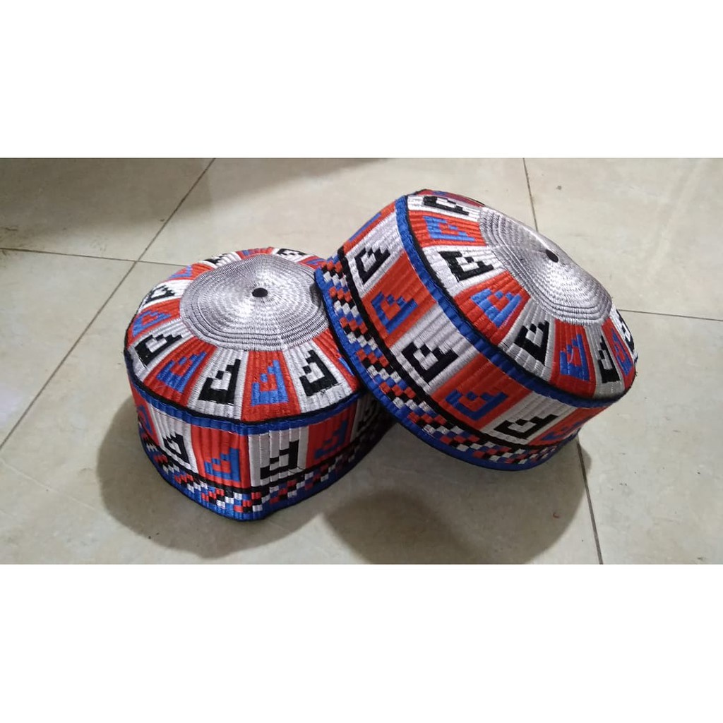 Promo Peci Bugis Aceh Merah Ferari / Peci Meukeutop Aceh Full Bordir Termurah!!!